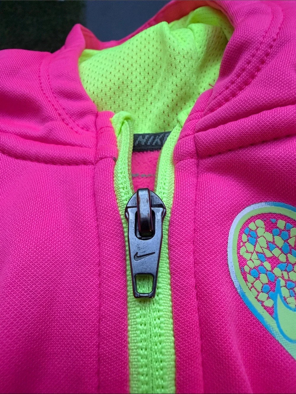 Nike Therma-Fit Hot Pink Hoodie and Joggers Set w/ Neon Accents-3-6 months - Picture 4 of 12